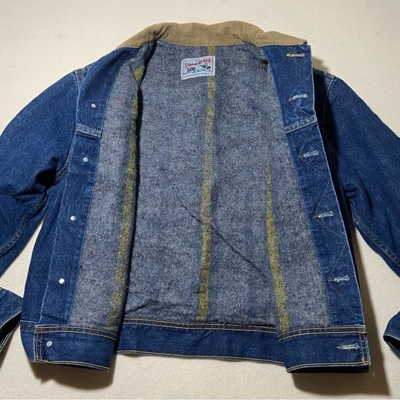 Vintage LEE Storm Rider Denim Blanket Lined Trucker Jacket Size 44 / L - Picture 8 of 16